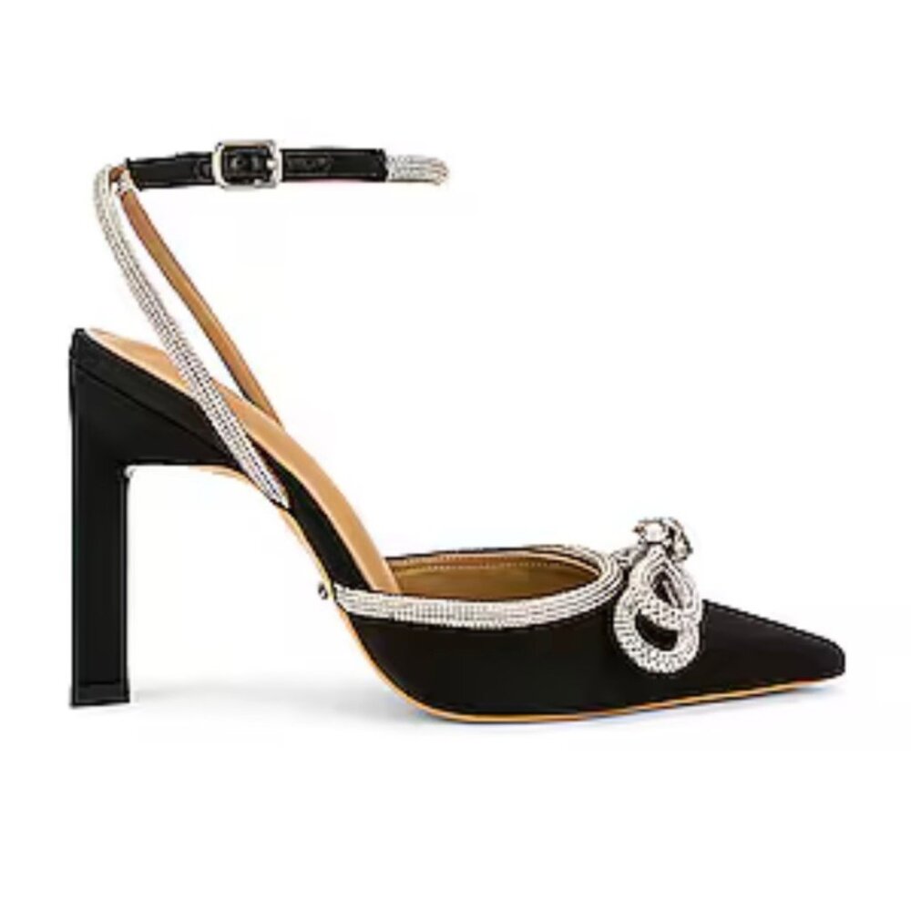Anthropologie Tony Bianco Elsie Black Satin Heels Size 7